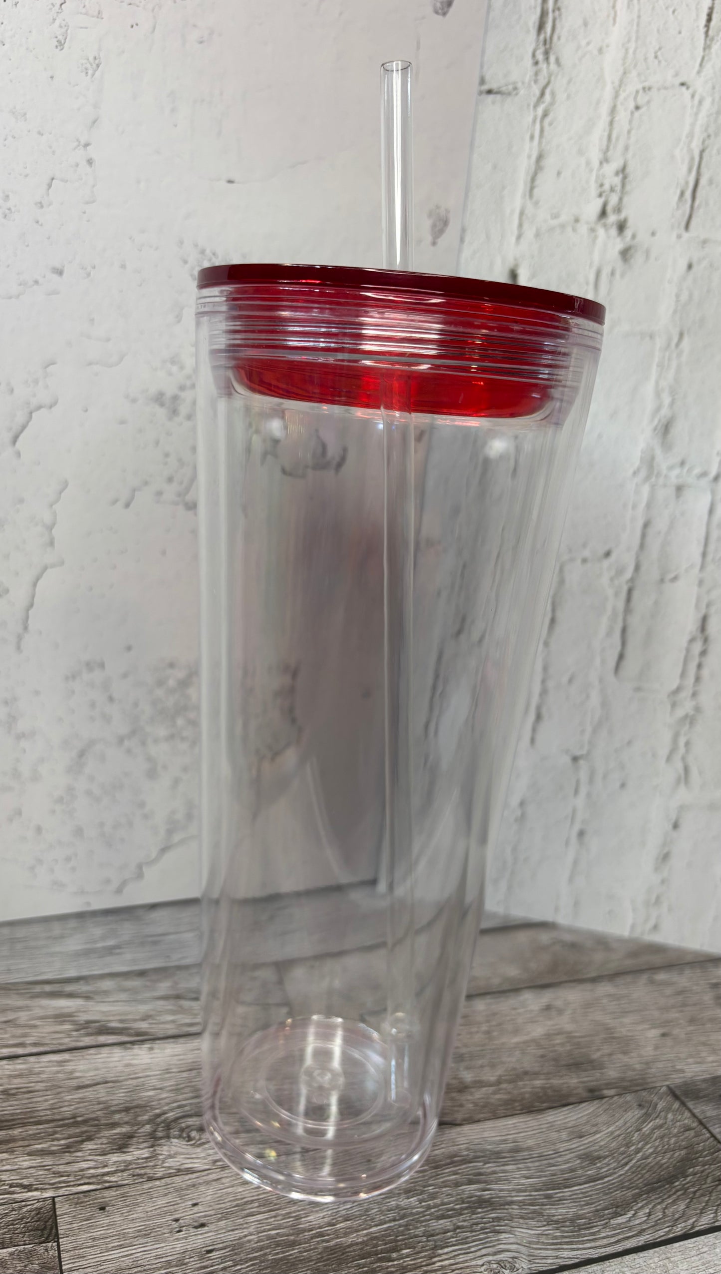 24 oz Acrylic Tapered Snowglobe Tumbler