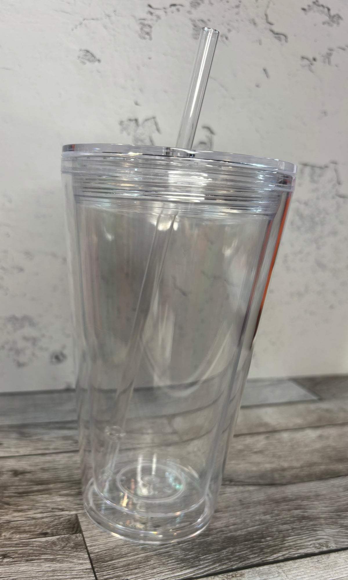 16 oz Acrylic Tapered Snowglobe Tumbler