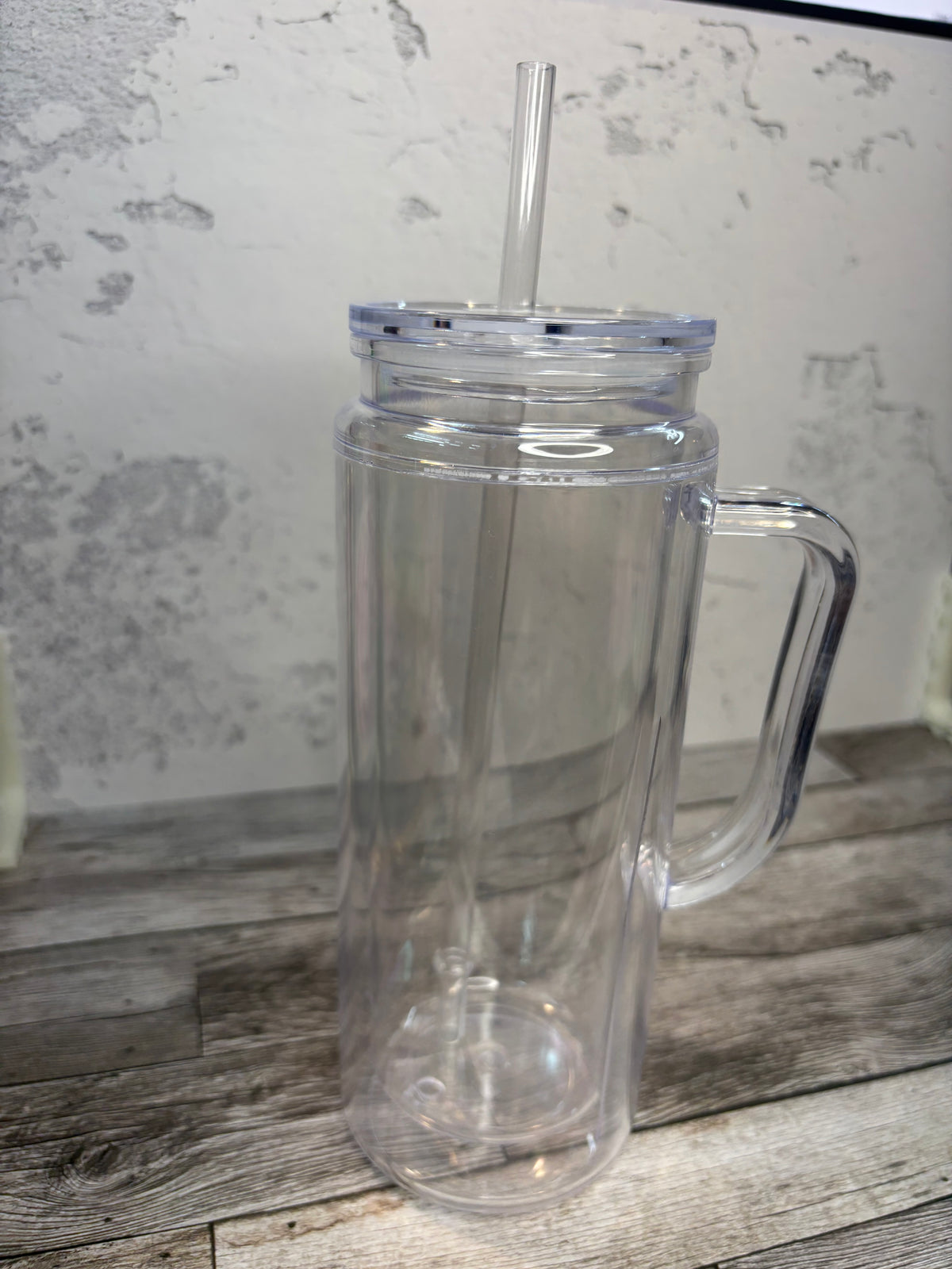 20 oz Tall with Handle Custom Snowglobe Tumbler