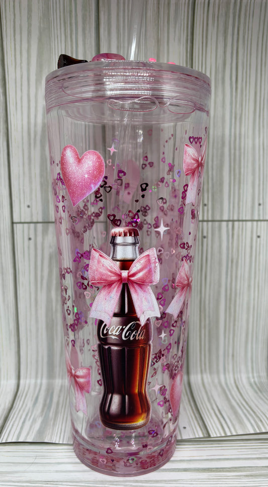 240z Clear Lava Glitter with Decorated Lid