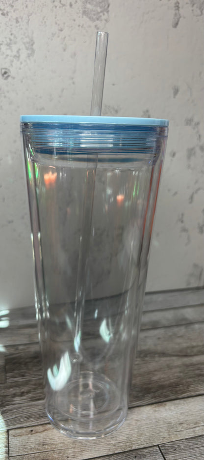 24 oz Acrylic Tapered Snowglobe Tumbler