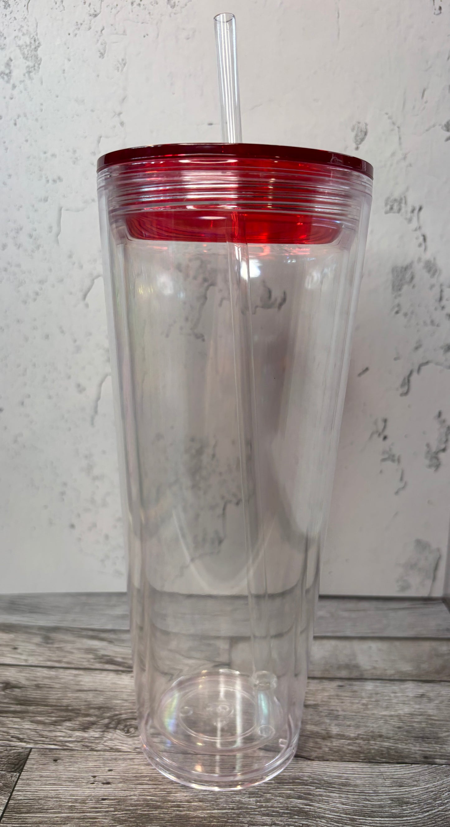 24 oz Acrylic Tapered Snowglobe Tumbler