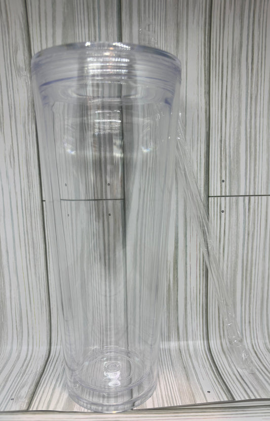 24oz Acrylic Doubled Wall Tapered Tumbler