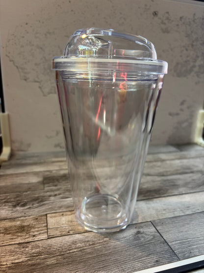 16 oz Sip Lid Tapered Snowglobe Tumbler