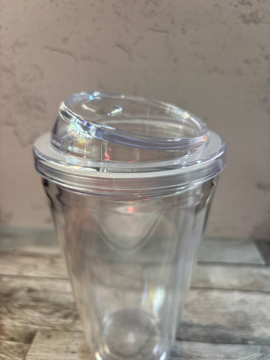 16 oz Sip Lid Tapered Snowglobe Tumbler
