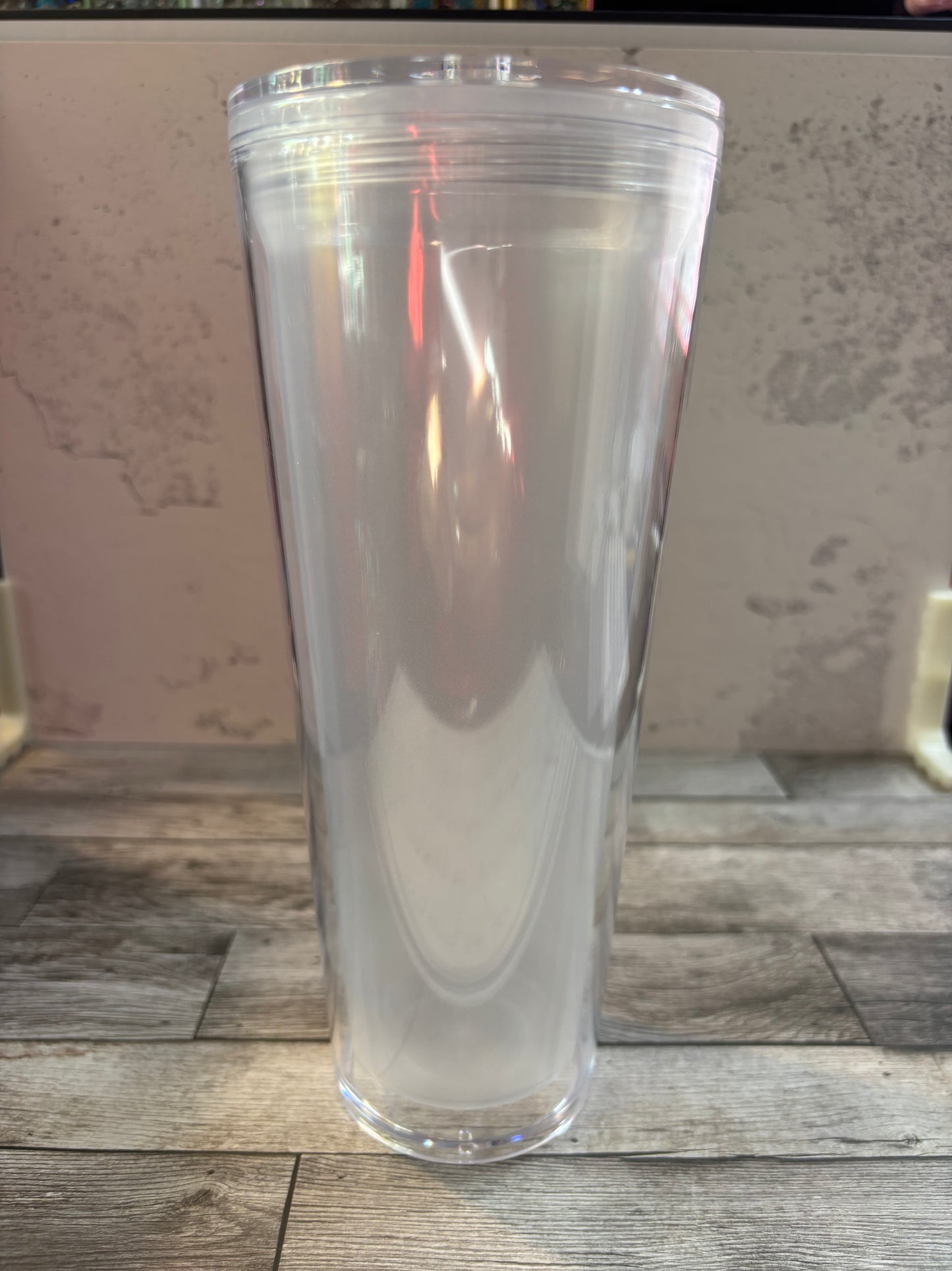 24 oz Glow in the Dark Acrylic Tapered Snowglobe Tumbler