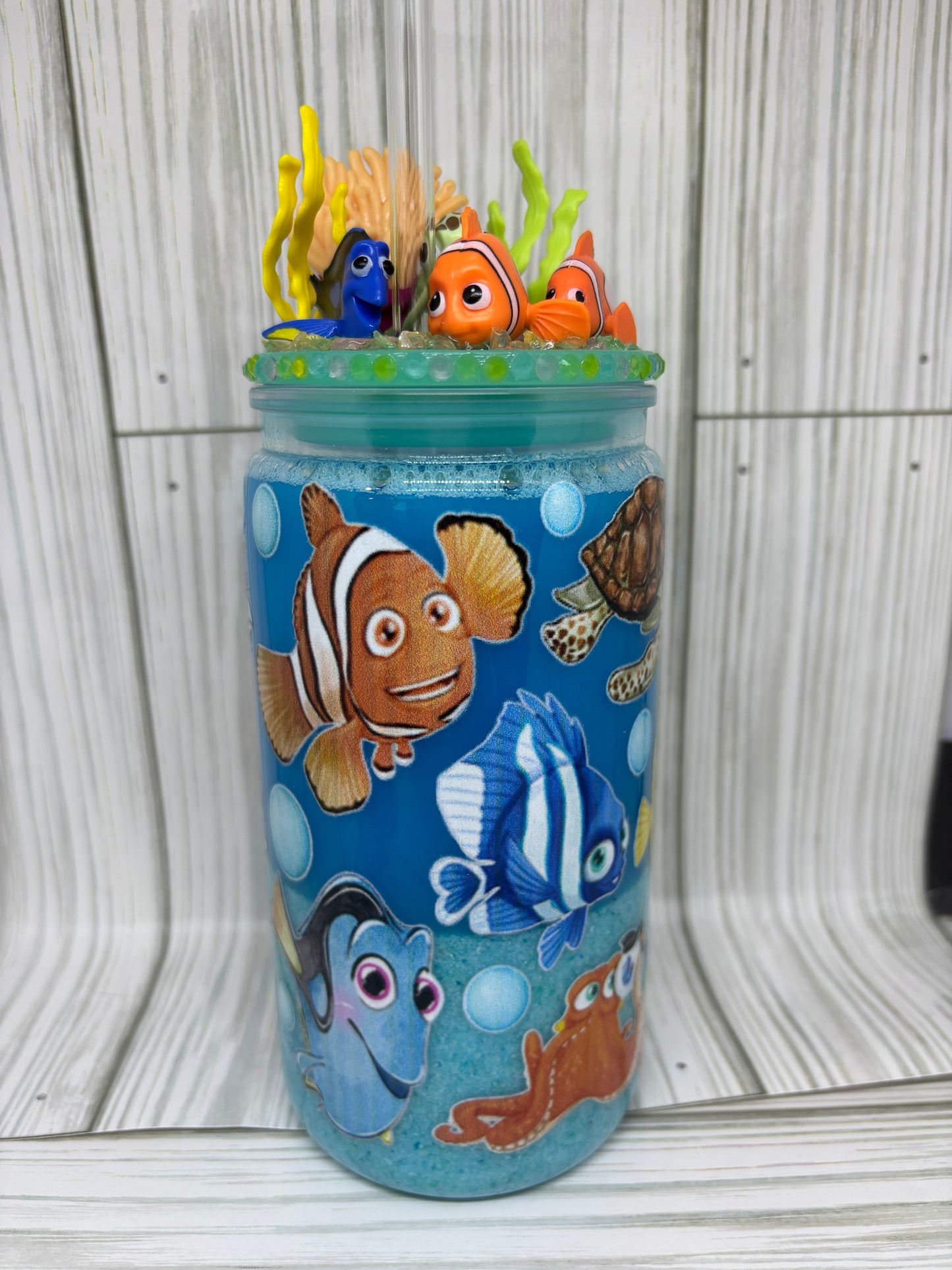 16oz Sea & Sand Nemo Snow Globe Tumbler Kit