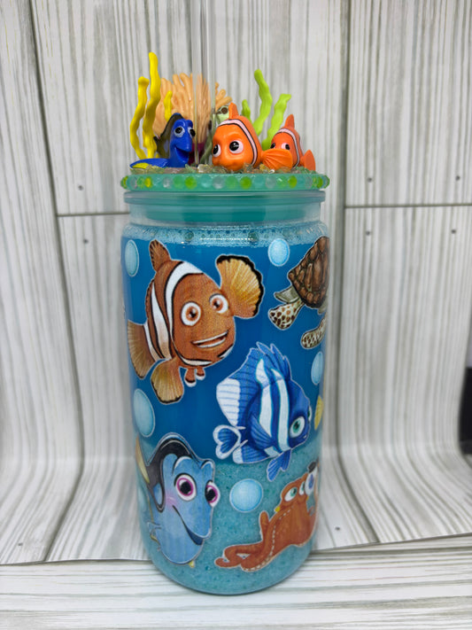 16oz Sea & Sand Nemo Snow Globe Tumbler Kit