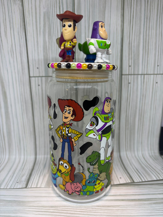 160z Libby Glass Tumbler with Woody and Friends
