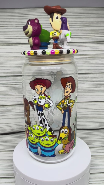 160z Libby Glass Tumbler with Woody and Friends