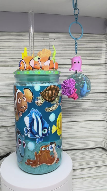 16oz Sea & Sand Nemo Snow Globe Tumbler Kit